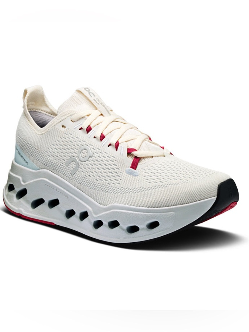 On Running Cloudnova Women's Cream with Pink Accent Athletic Shoes